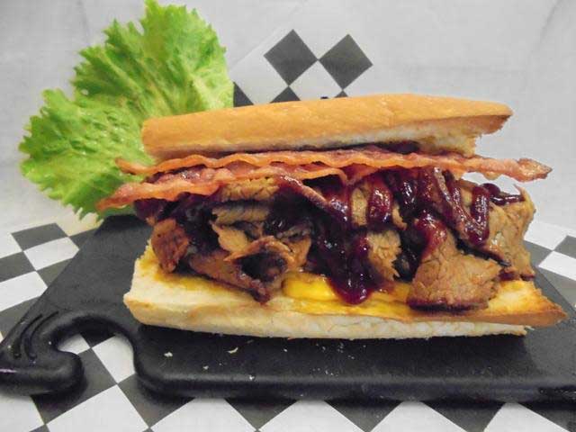 Glory Hole Sports deli bbq tri tip sandwich